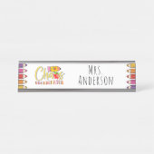 Chaos Coordinator Lehrer Geschenktafel Namensplatt Schreibtischnamensplakette (Vorderseite )