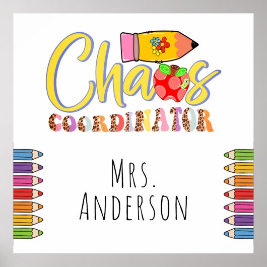 Chaos Coordinator Lehrer Poster (Vorne)