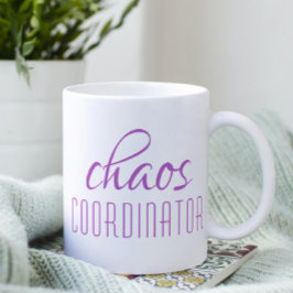 Chaos Coordinator Lila Script-Tasse Kaffeetasse