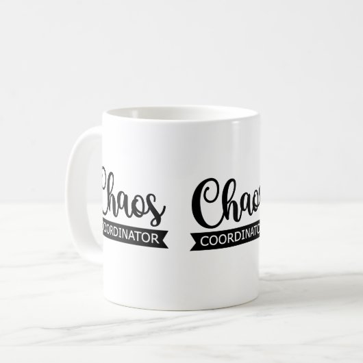 Chaos Coordinator Meme Tasse (Vorderseite Links)