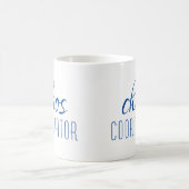 Chaos Coordinator Modernes Blue Script Kaffeetasse (Mittel)