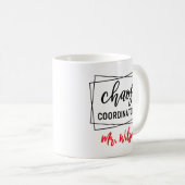 Chaos Coordinator Notebook – Funny Teacher Quote Kaffeetasse (VorderseiteRechts)