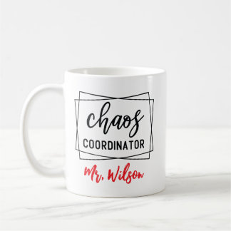 Chaos Coordinator Notebook – Funny Teacher Quote Kaffeetasse