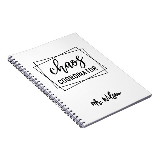 Chaos Coordinator Notebook – Funny Teacher Quote Notizblock (Rechte Seite)