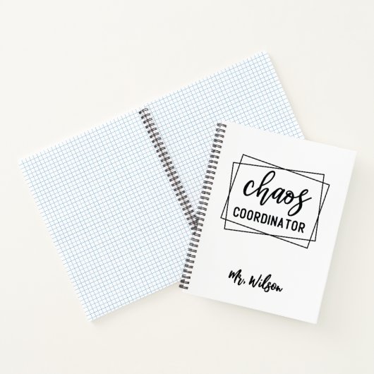 Chaos Coordinator Notebook – Funny Teacher Quote Notizblock (Innenseite)