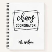 Chaos Coordinator Notebook – Funny Teacher Quote Notizblock (Vorderseite)