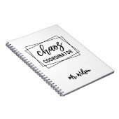 Chaos Coordinator Notebook – Funny Teacher Quote Notizblock (Rechte Seite)