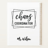 Chaos Coordinator Notebook – Funny Teacher Quote Planer (Rückseite)