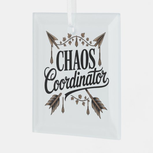 Chaos Coordinator Ornament Aus Glas (Vorderseite links)