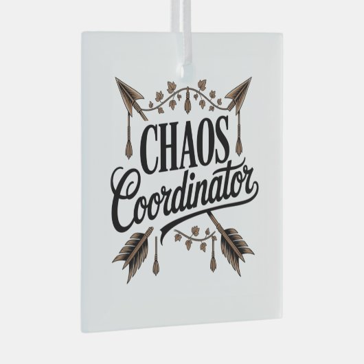 Chaos Coordinator Ornament Aus Glas (Vorderseite Rechts)