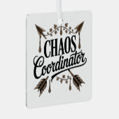 Chaos Coordinator Ornament Aus Metall (Vorderseite Rechts)