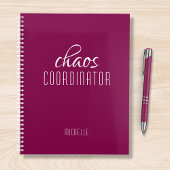 Chaos Coordinator Pink Personalized Name Planer