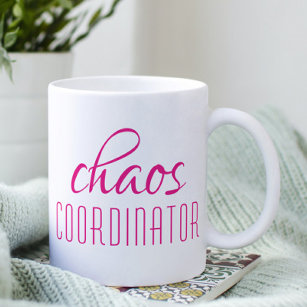 Chaos Coordinator Pink Script Tasse