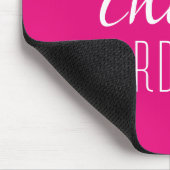 Chaos Coordinator Pink Typographic Tex Mousepad (Ecke)