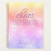 Chaos Coordinator Rainbow Glitzer Personalisiert Planer (Vorderseite)