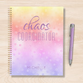 Chaos Coordinator Rainbow Glitzer Personalisiert Planer