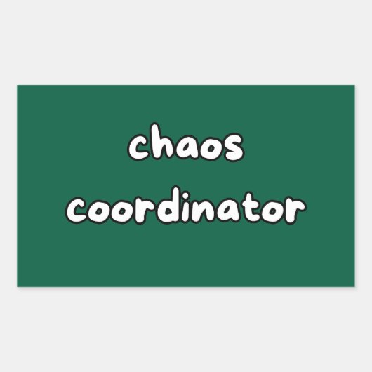 chaos coordinator rechteckiger aufkleber (Vorderseite)