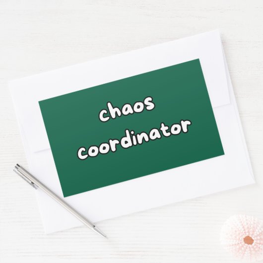 chaos coordinator rechteckiger aufkleber (Umschlag)