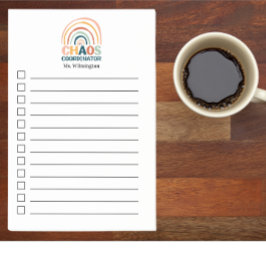 Chaos Coordinator retro boho Regenbogen personalis Post-it Klebezettel