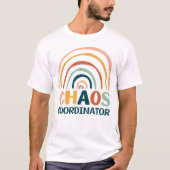Chaos Coordinator Retrofarben Boho Regenbogen T-Shirt (Vorderseite)