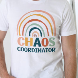 Chaos Coordinator Retrofarben Boho Regenbogen T-Shirt