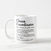 Chaos Coordinator Sarcastic Miracle Worker Funny Kaffeetasse (Links)