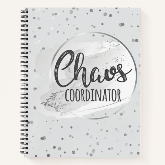 Chaos Coordinator Silver Notebook Planner Notizblock (Vorderseite)