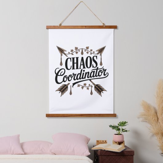 Chaos Coordinator Wandteppich Mit Holzrahmen (Schlafzimmer)