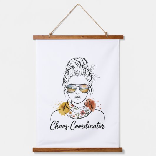 Chaos Coordinator Wandteppich Mit Holzrahmen (Vorderseite)