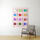 Chaos Emerald Birthstone Chart Pink Wandteppich (Beispiel)