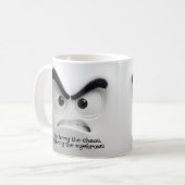 Chaos & Eyebrows, Add Name Message Expressive Face Kaffeetasse (Vorderseite Links)