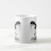 Chaos & Eyebrows, Add Name Message Expressive Face Kaffeetasse (Mittel)