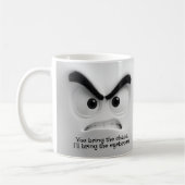 Chaos & Eyebrows, Add Name Message Expressive Face Kaffeetasse (Links)