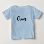 Chaos folgt mir überall, Mutter Kind passt zusamme Baby T-shirt (Vorderseite)