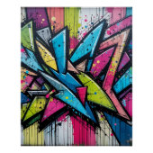 Chaos & Harmony: Abstract Graffiti Explosion Post Poster (Vorderseite)