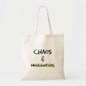 Chaos & Highlighter Funny Teacher Gift Tragetasche (Vorne)