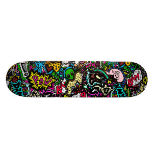 Chaos im Farbbrett Skateboard