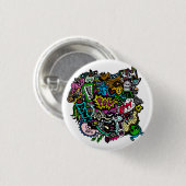 Chaos im Farbknopf-Abzeichen Button (Vorne & Hinten)