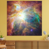 Chaos im Herzen des Orion Spitzer Hubble Composite Leinwanddruck (Insitu (Wohnzimmer))