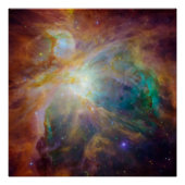 Chaos im Herzen des Orion Spitzer Hubble Composite Poster (Vorderseite)