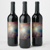 Chaos im Herzen des Orion Spitzer Hubble Composite Weinetikett (Flaschen)