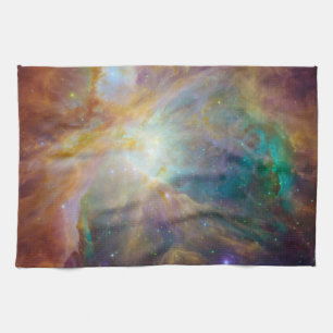 Chaos im Herzen von Orion Spitzer Hubble Composite Geschirrtuch