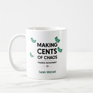 Chaos in Centen verwandeln - Personalisiert Kaffeetasse