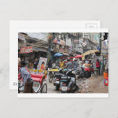 Chaos in Delhi Postkarte (Vorne/Hinten)