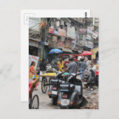 Chaos in Delhi Postkarte (Vorne/Hinten)