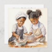 Chaos in der Küche: Muttertag Feiertagskarte (Vorne/Hinten)