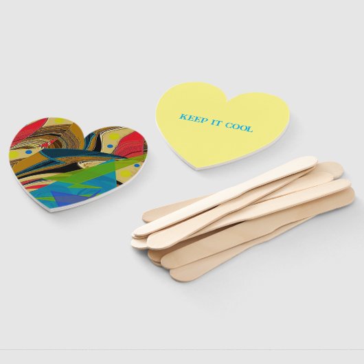 "Chaos in Farbe" Handfans (Set von zehn Jahren) Fächer (Non-assembled)