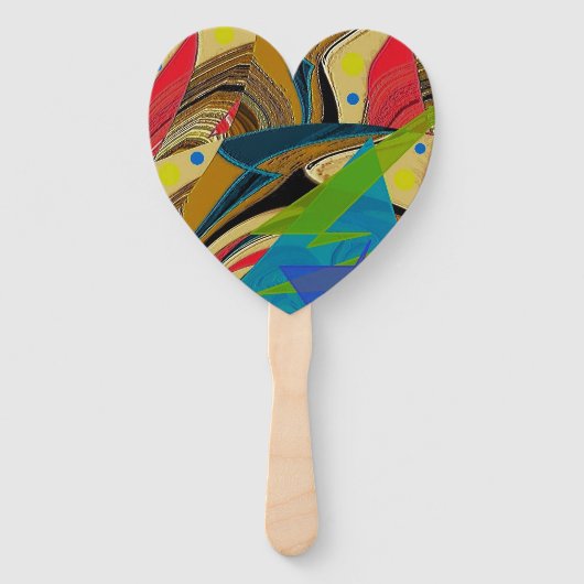 "Chaos in Farbe" Handfans (Set von zehn Jahren) Fächer (Vorderseite)