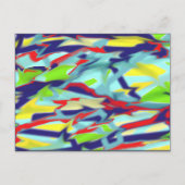 Chaos in Form Digital Art Postcard - Blau Postkarte (Vorderseite)