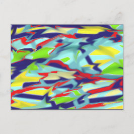 Chaos in Form Digital Art Postcard - Blau Postkarte